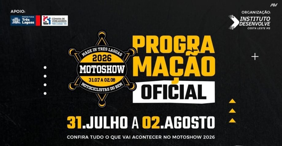Contagem regressiva: 23º Motoshow começa nesta sexta-feira com shows e entrada gratuita em Três Lagoas