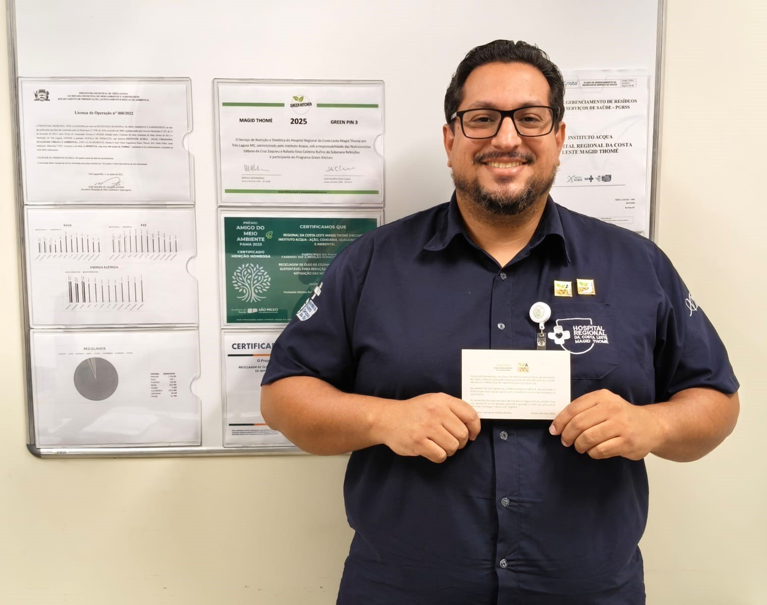 Atuação sustentável do Hospital Regional da Costa Leste é reconhecida nacionalmente
