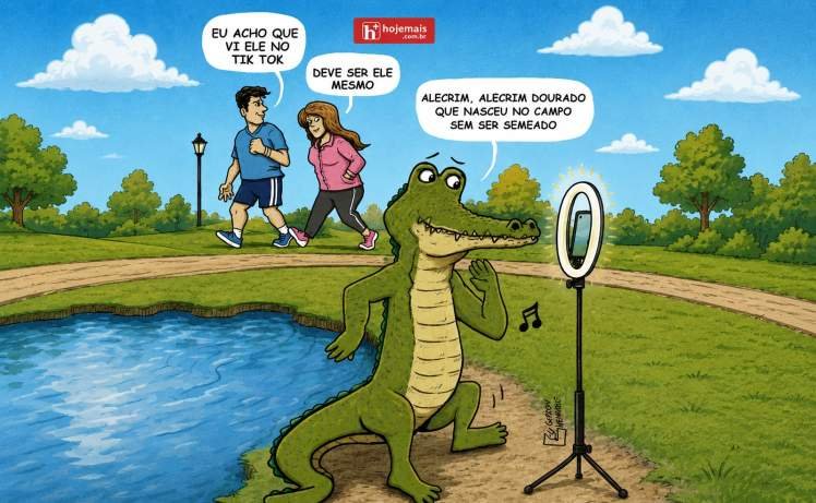 Jacaré do Tiktok de Três Lagoas MS