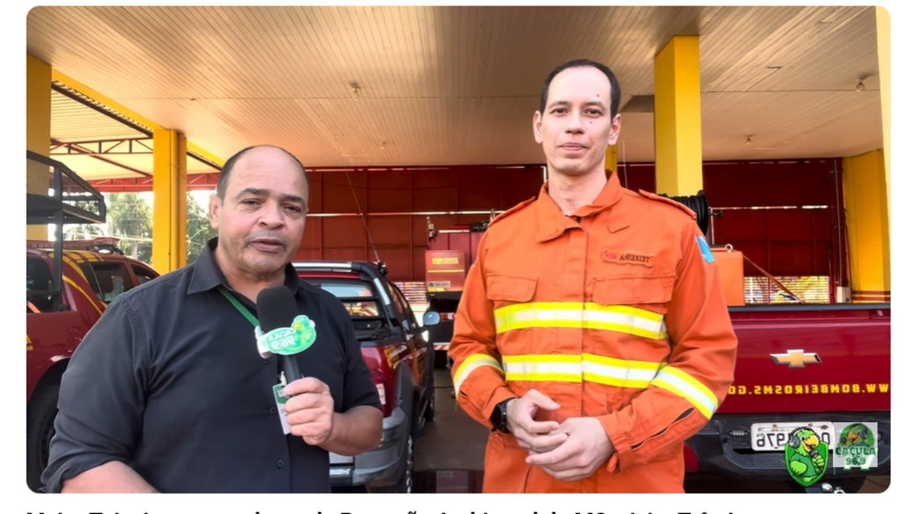VÍDEO: Major Bombeiro Eduardo Teixeira visita Três Lagoas para focar em prevenção contra incêndios