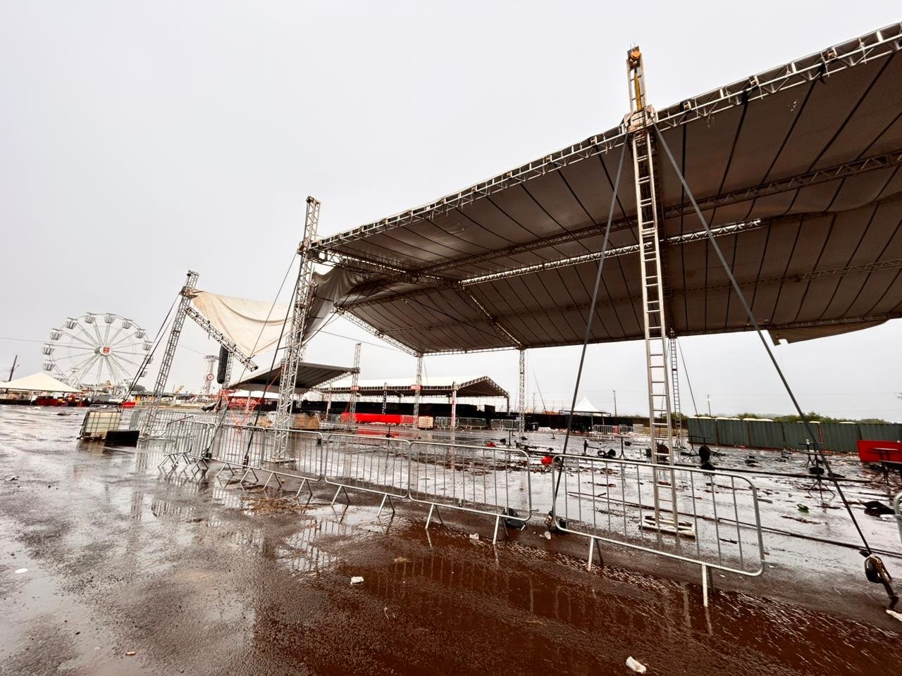 Temporal Cancela Show de Natanzinho na Expoagro em Dourados