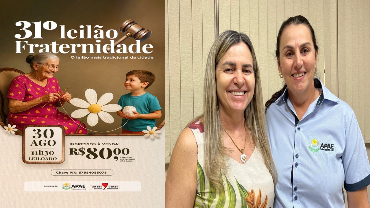 VÍDEO: APAE e Lar dos Idosos realizam 31º Leilão Fraternidade em Três Lagoas
